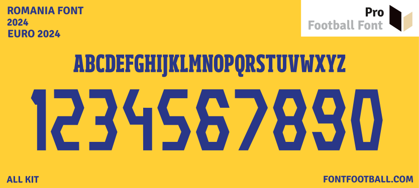 Romania Euro 2024 Font