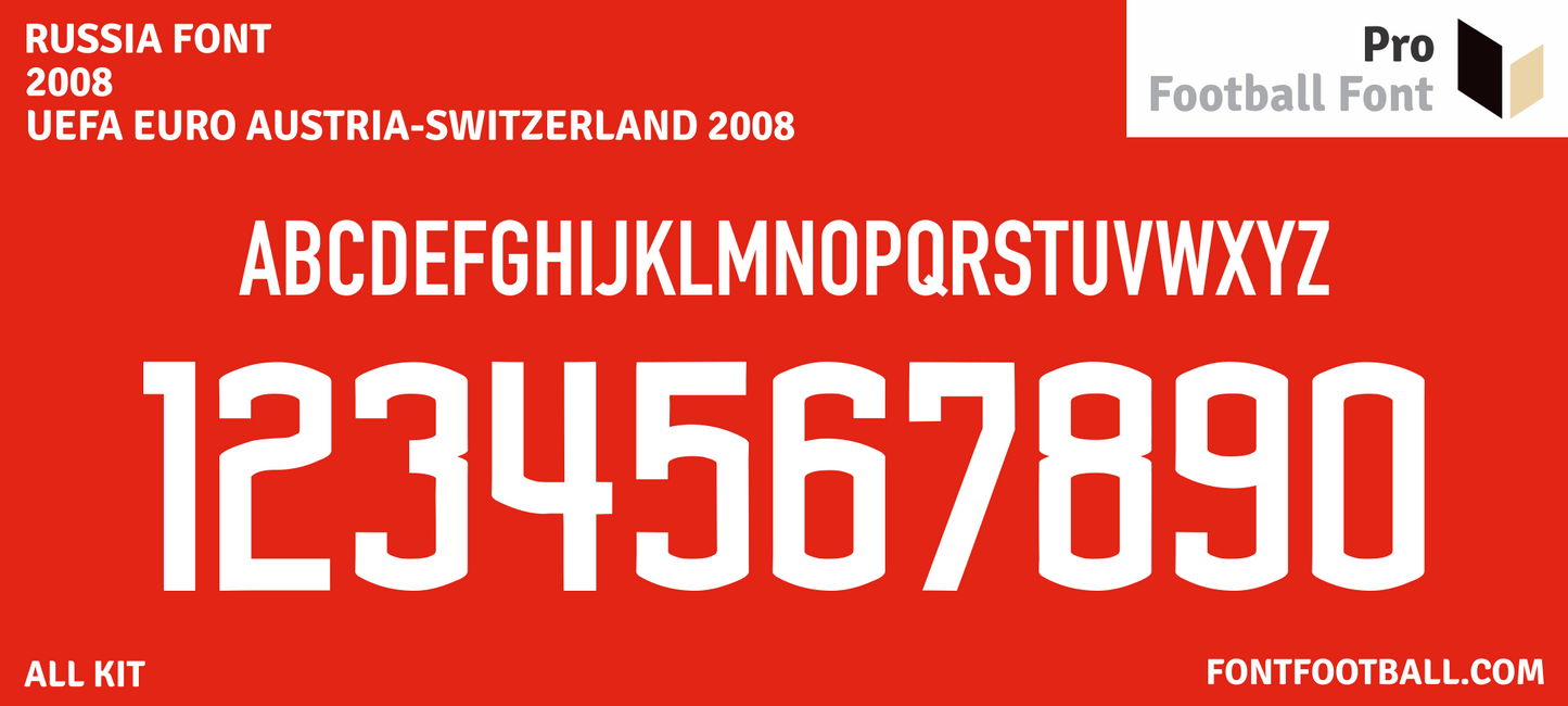 Russia Euro 2008 Font
