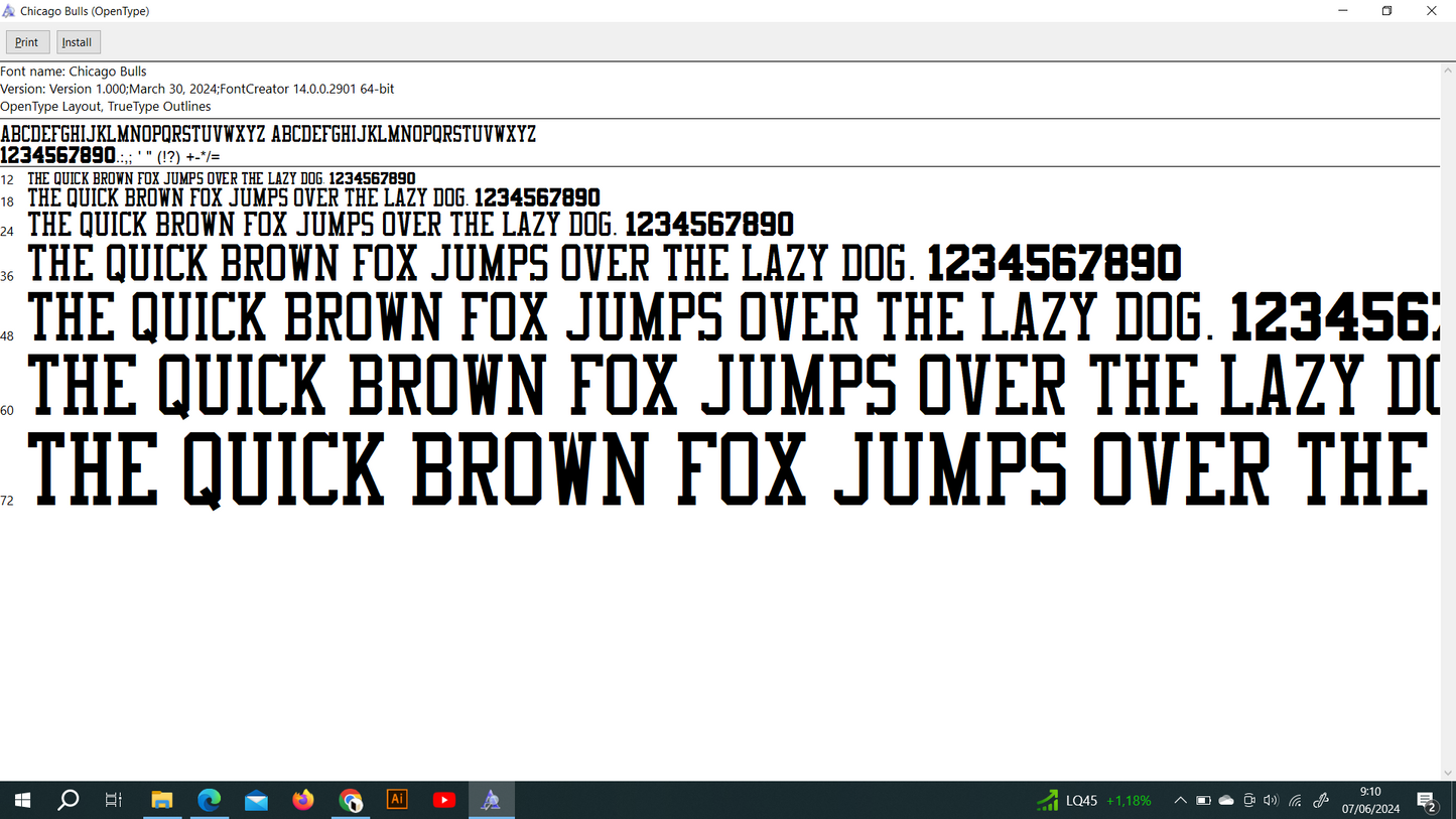 NBA Chicago Bulls 2023 Font