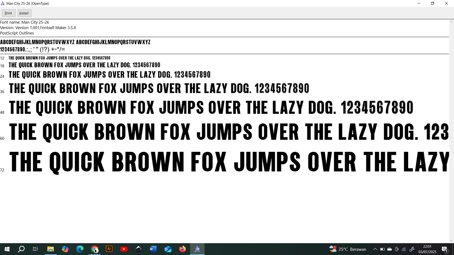 Manchester City 2025-2026 Font