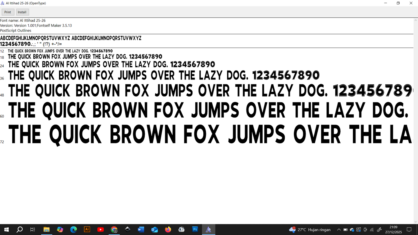 Al Ittihad 2025-2026 Font