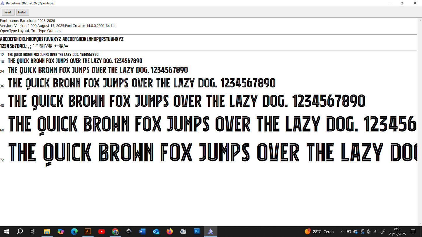 Barcelona 2025-2026 Font