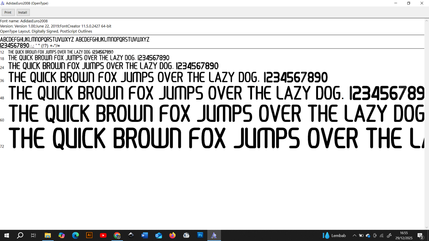 Adidas Euro 2008 Font