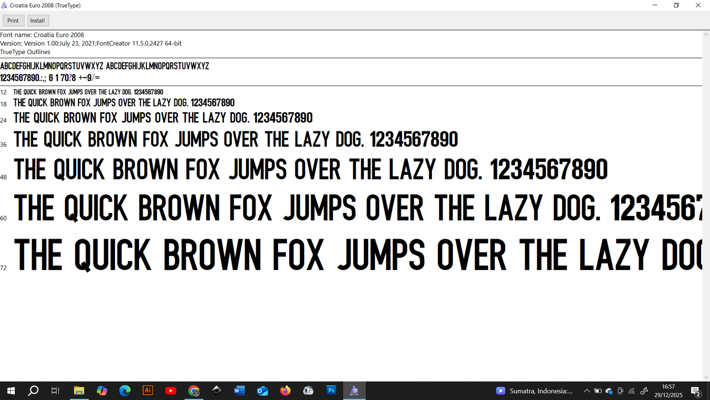 Croatia Euro 2008 Font