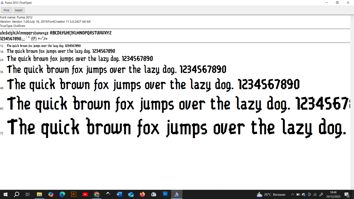 Puma Euro 2012 Font