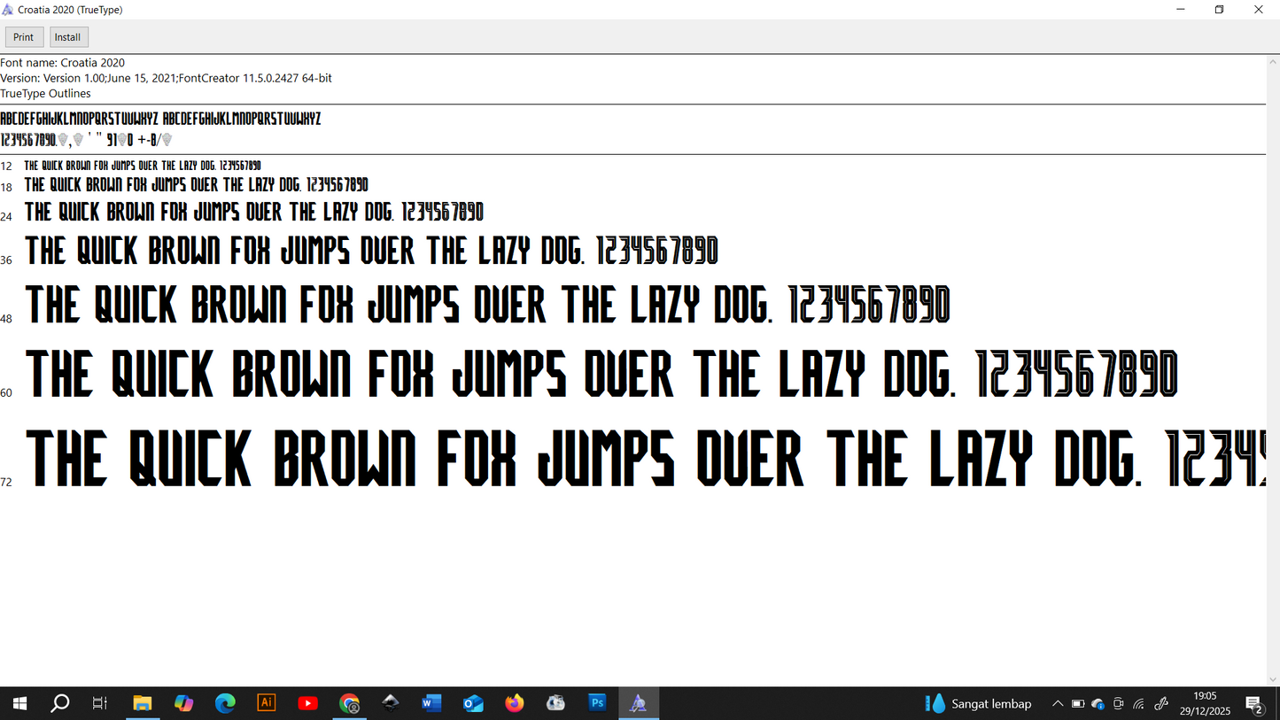 Croatia Euro 2020 Font