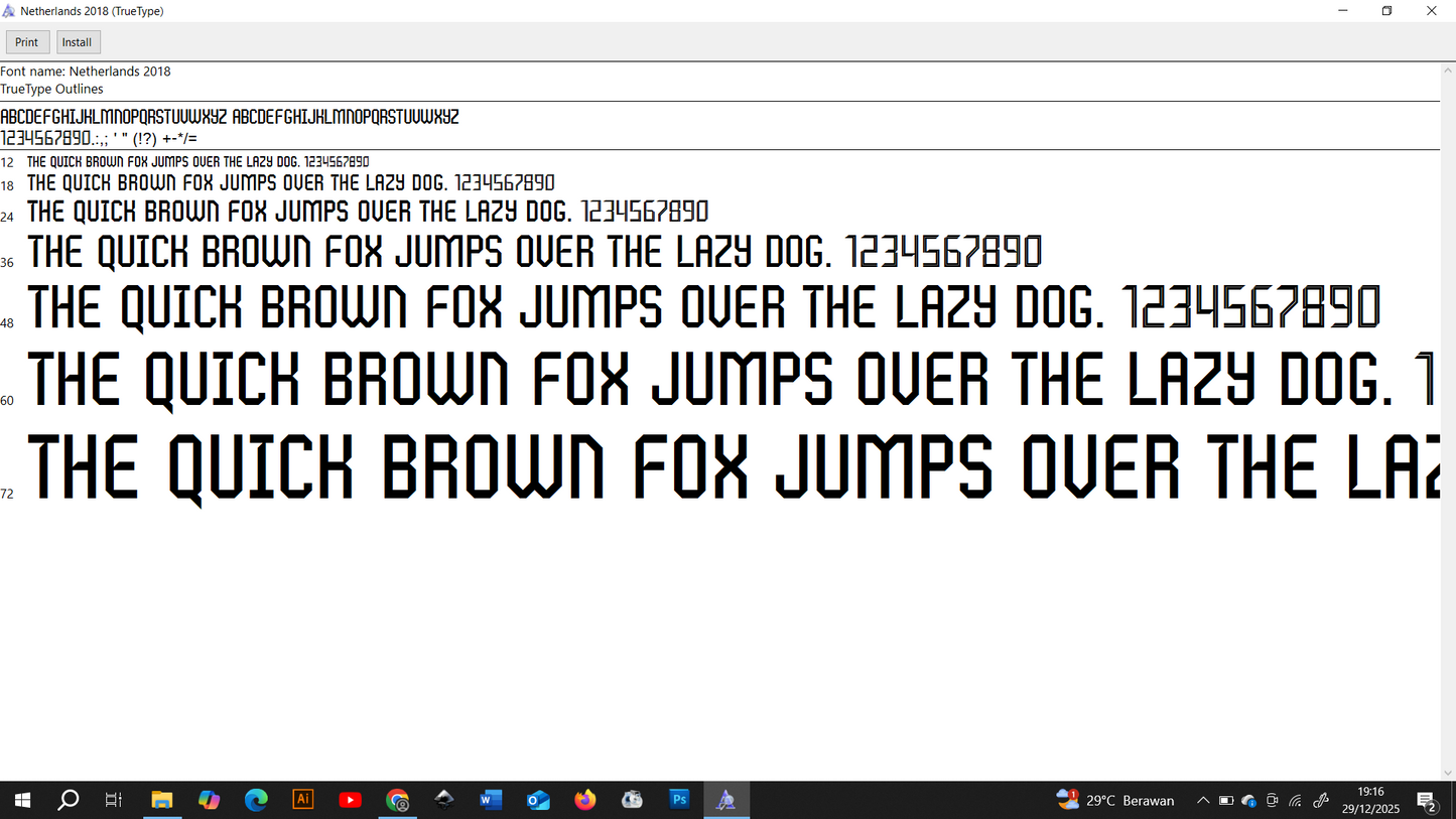 Netherlands Euro 2020 Font