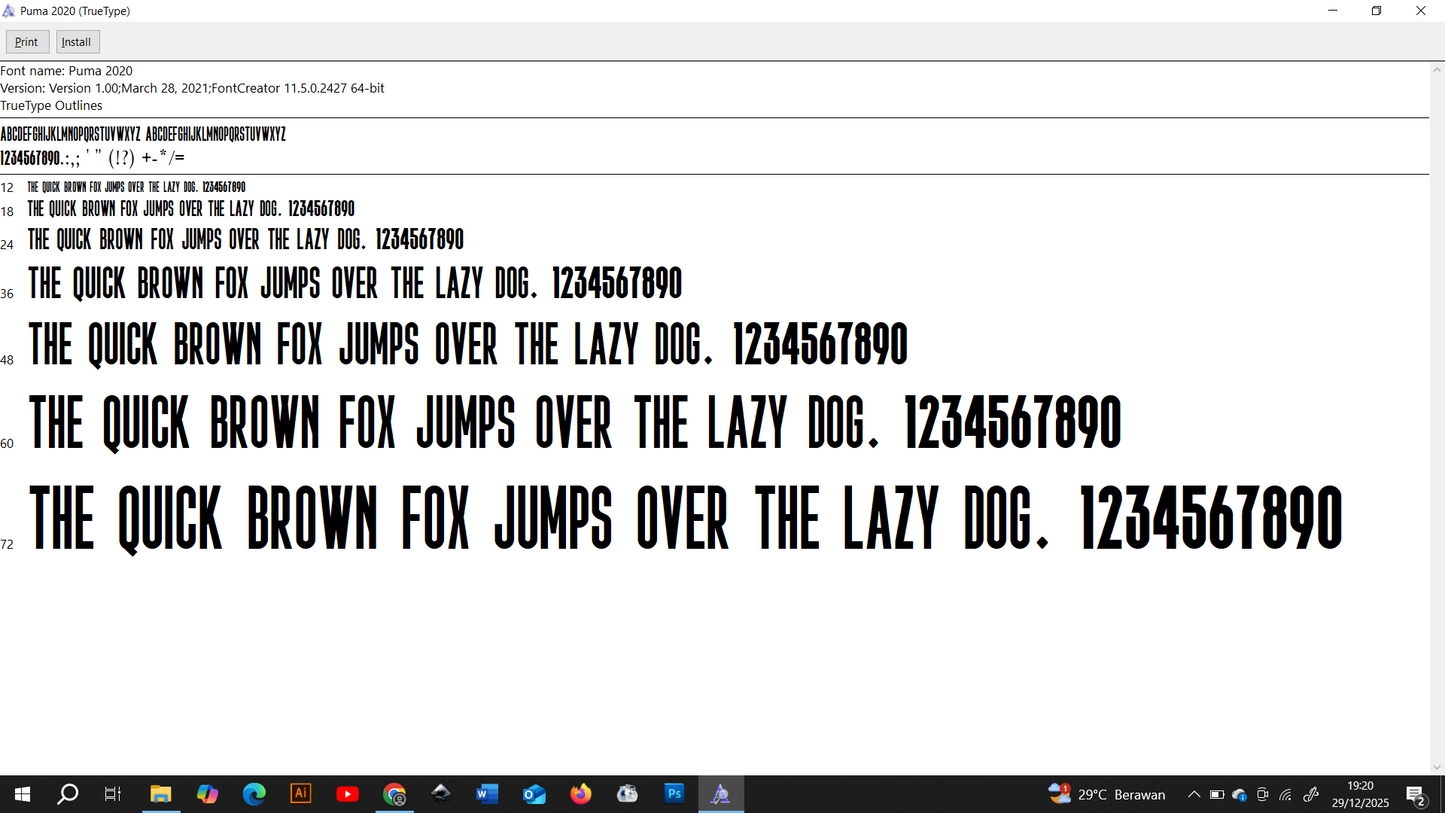 Puma Euro 2020 Font
