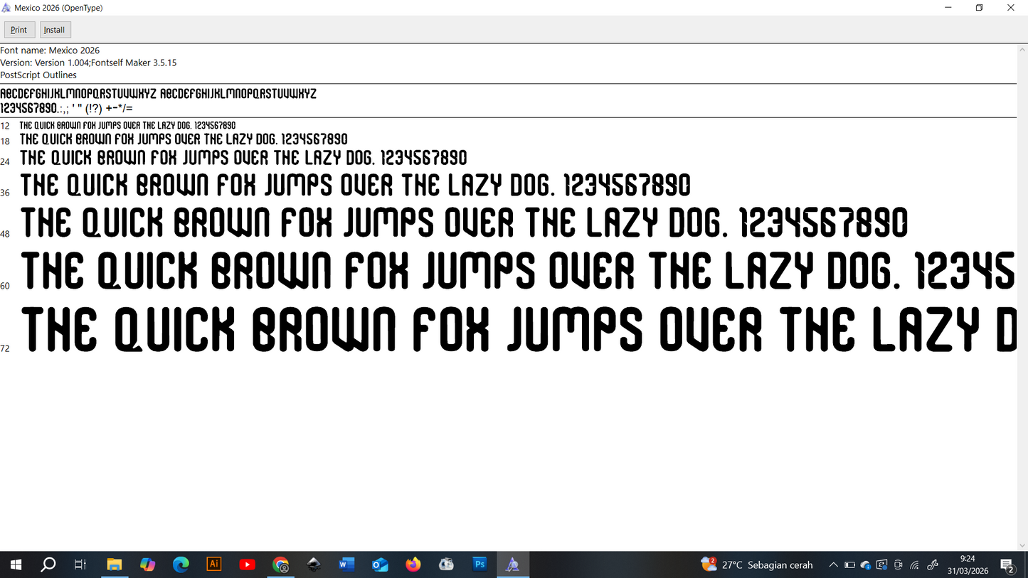 Mexico World Cup 2026 Font