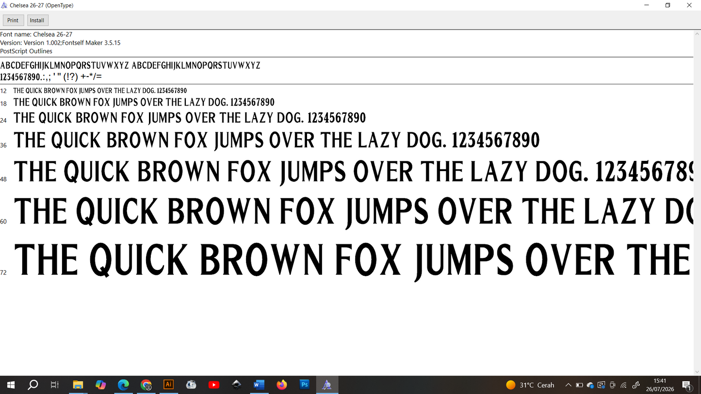 Chelsea 2026-2027 Font