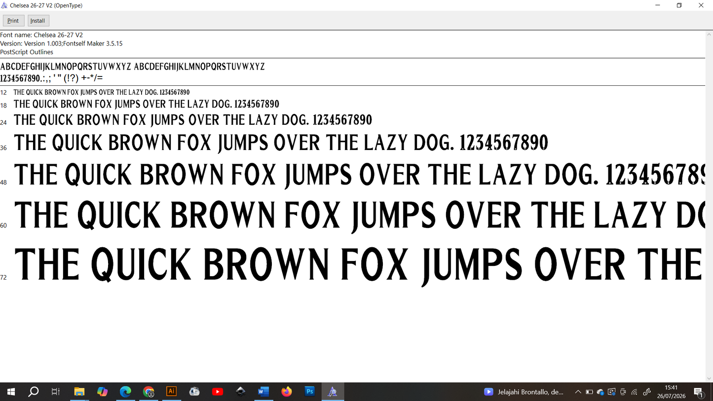Chelsea 2026-2027 Font