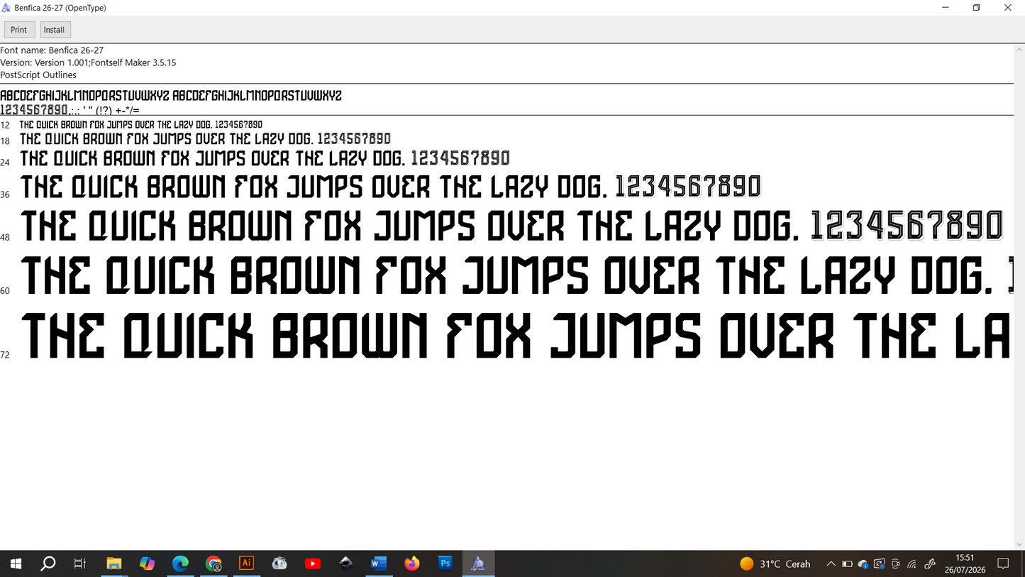 Benfica 2026-2027 Font