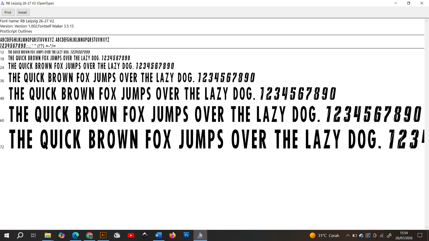 RB Leipzig 2026-2027 Font