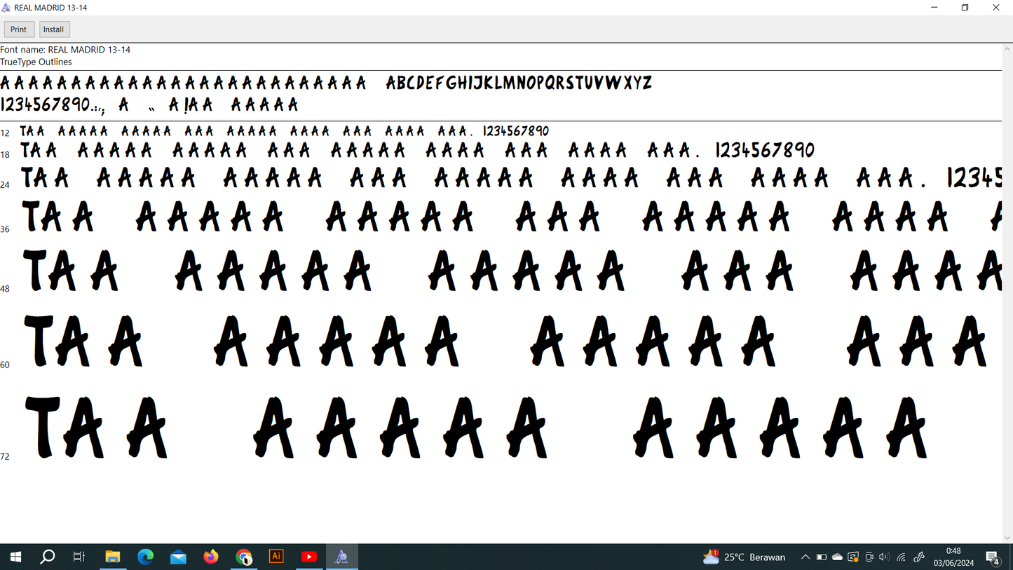 Real Madrid 2013-2014 Font