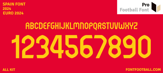 Spain Euro 2024 Font