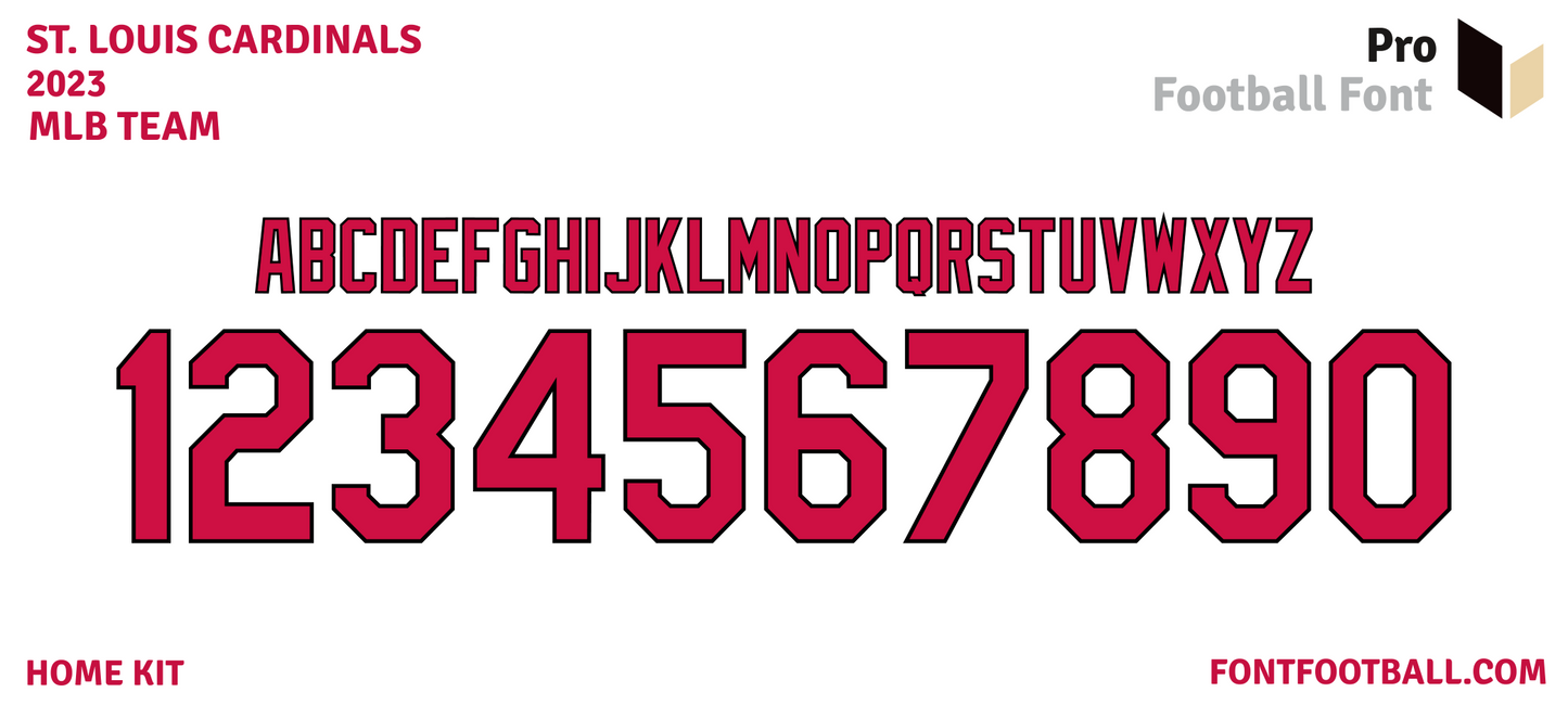 MLB St. Louis Cardinals 2023 Font