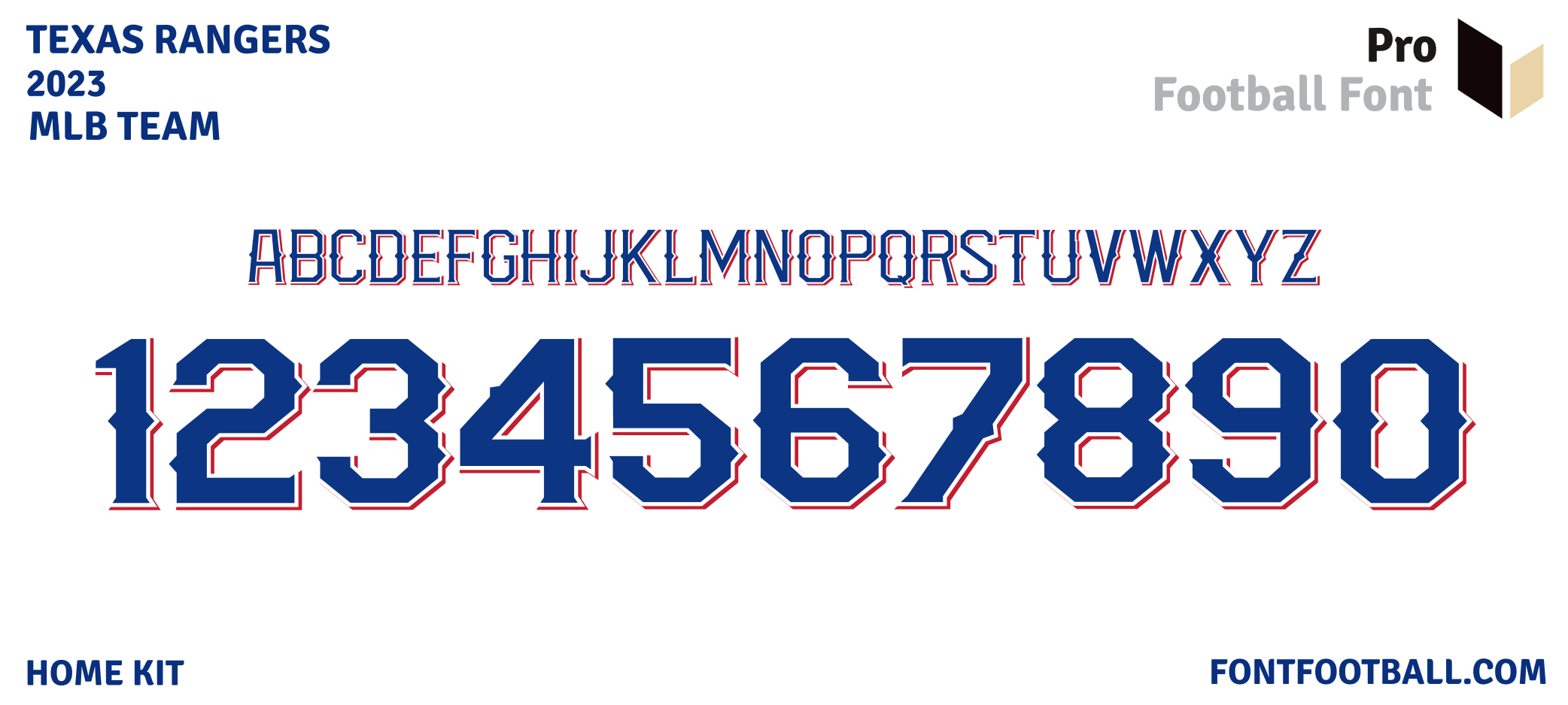 MLB Texas Rangers 2023 Font – Pro Football Font