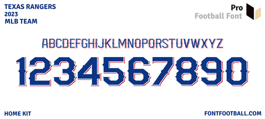 MLB Texas Rangers 2023 Font