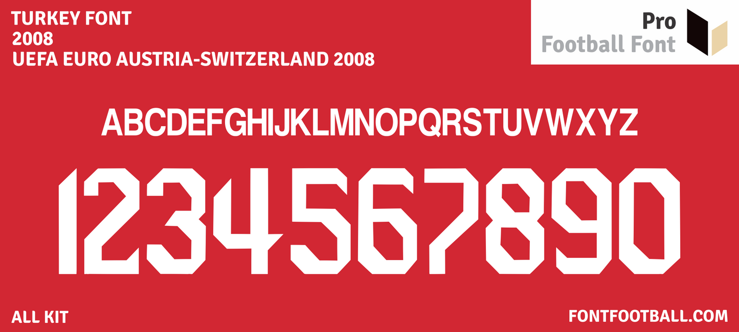 Turkey Euro 2008 Font