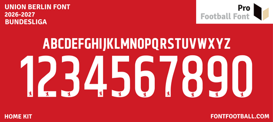 Union Berlin 2026-2027 Font