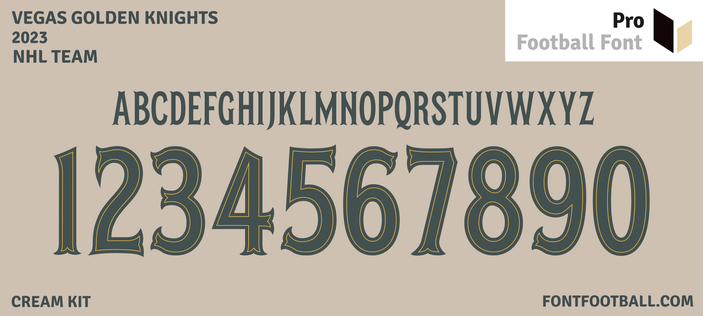 NHL Vegas Golden Knights 2024 Font